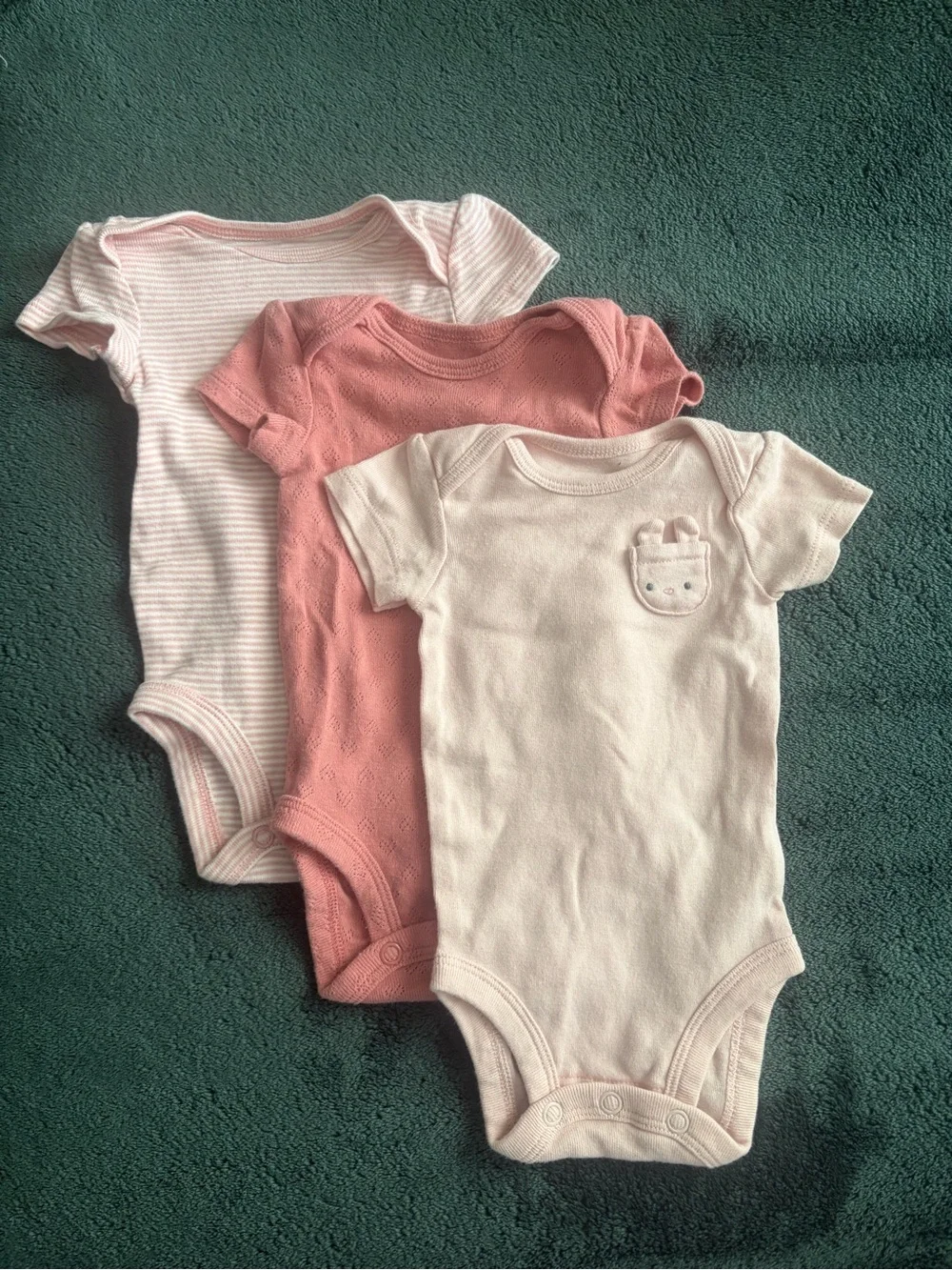 Baby Girls Short-Sleeve One-Piece Bodysuit Set - Pink Shades